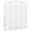 Image de vidaXL - Schanskorf - gewelfd - 200x30x220/240 - cm - gegalvaniseerd - ijzer