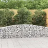 Image de vidaXL - Schanskorf - gewelfd - 400x30x60/80 - cm - gegalvaniseerd - ijzer