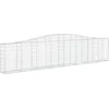 Image de vidaXL - Schanskorf - gewelfd - 400x30x80/100 - cm - gegalvaniseerd - ijzer