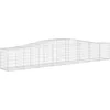 Image de vidaXL - Schanskorf - gewelfd - 400x50x60/80 - cm - gegalvaniseerd - ijzer
