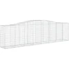 Image de vidaXL - Schanskorf - gewelfd - 400x50x100/120 - cm - gegalvaniseerd - ijzer