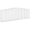 Image de vidaXL - Schanskorf - gewelfd - 400x50x120/140 - cm - gegalvaniseerd - ijzer