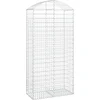 Image de vidaXL - Schanskorf - gewelfd - 100x50x200/220 - cm - gegalvaniseerd - ijzer