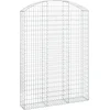 Image de vidaXL - Schanskorf - gewelfd - 150x30x200/220 - cm - gegalvaniseerd - ijzer