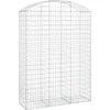 Image de vidaXL - Schanskorf - gewelfd - 150x50x200/220 - cm - gegalvaniseerd - ijzer