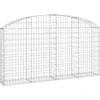 Image de vidaXL - Schanskorf - gewelfd - 200x30x100/120 - cm - gegalvaniseerd - ijzer