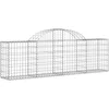 Image de vidaXL - Schanskorf - gewelfd - 200x30x60/80 - cm - gegalvaniseerd - ijzer