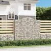 Image de vidaXL - Schanskorf - gewelfd - 200x30x180/200 - cm - gegalvaniseerd - ijzer