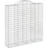 Image de vidaXL - Schanskorf - gewelfd - 200x50x200/220 - cm - gegalvaniseerd - ijzer