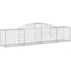 Image de vidaXL - Schanskorf - gewelfd - 300x50x60/80 - cm - gegalvaniseerd - ijzer