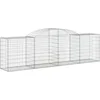 Image de vidaXL - Schanskorf - gewelfd - 300x50x80/100 - cm - gegalvaniseerd - ijzer