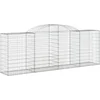 Image de vidaXL - Schanskorf - gewelfd - 300x50x100/120 - cm - gegalvaniseerd - ijzer