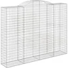 Image de vidaXL - Schanskorf - gewelfd - 300x50x220/240 - cm - gegalvaniseerd - ijzer