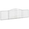 Image de vidaXL - Schanskorf - gewelfd - 400x30x100/120 - cm - gegalvaniseerd - ijzer