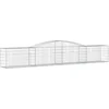 Image de vidaXL - Schanskorf - gewelfd - 400x50x60/80 - cm - gegalvaniseerd - ijzer