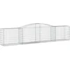 Image de vidaXL - Schanskorf - gewelfd - 400x50x80/100 - cm - gegalvaniseerd - ijzer