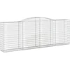 Image de vidaXL - Schanskorf - gewelfd - 400x50x140/160 - cm - gegalvaniseerd - ijzer