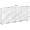 Image de vidaXL - Schanskorf - gewelfd - 400x50x180/200 - cm - gegalvaniseerd - ijzer