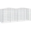 Image de vidaXL - Schanskorf - gewelfd - verhoogd - 200x50x100 - cm - gegalvaniseerd - ijzer