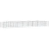 Image de vidaXL - Schanskorf - gewelfd - verhoogd - 600x100x50 - cm - gegalvaniseerd - ijzer