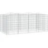 Image de vidaXL - Schanskorf - gewelfd - verhoogd - 200x100x100 - cm - gegalvaniseerd - ijzer
