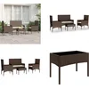 Image de vidaXL - 4-delige - Loungeset - met - kussens - poly - rattan - bruin