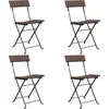 Image de vidaXL - Bistrostoelen - 4 - st - inklapbaar - poly - rattan - en - staal - bruin