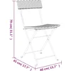 Image de vidaXL - Bistrostoelen - 4 - st - inklapbaar - poly - rattan - en - staal - grijs