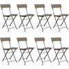 Image de vidaXL - Bistrostoelen - 8 - st - inklapbaar - poly - rattan - en - staal - grijs