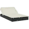 Image de vidaXL - Ligbed - 2-persoons - met - dak - 213x118x97 - cm - poly - rattan - zwart