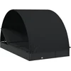 Image de vidaXL - Ligbed - 2-persoons - met - rond - dak - 211x112x140 - cm - poly - rattan - zwart