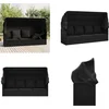 Image de vidaXL - Loungebed - met - luifel - en - kussens - poly - rattan - zwart