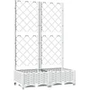 Image de vidaXL - Plantenbak - met - latwerk - 80x40x121,5 - cm - polypropeen