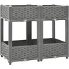 Image de vidaXL - Plantenbak - verhoogd - 80x40x71 - cm - polypropeen