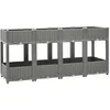 Image de vidaXL - Plantenbak - verhoogd - 160x40x71 - cm - polypropeen