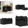 Image de vidaXL - 3-delige - Loungeset - met - kussens - poly - rattan - zwart