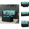 Image de vidaXL - 3-delige - Loungeset - met - kussens - poly - rattan - zwart