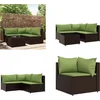 Image de vidaXL - 4-delige - Loungeset - met - kussens - poly - rattan - bruin
