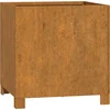 Image de vidaXL - Plantenbak - met - poten - roestig - 40x40x40 - cm - cortenstaal