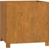 Image de vidaXL - Plantenbak - met - poten - roestig - 50x50x50 - cm - cortenstaal