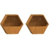 Image de vidaXL - Plantenbakken - wandmontage - 2 - st - 30x10x25 - cm - cortenstaal - roestig