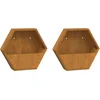 Image de vidaXL - Plantenbakken - wandmontage - 2 - st - 46x10x40 - cm - cortenstaal - roestig