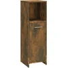 Image de vidaXL - Badkamerkast - 30x30x95 - cm - bewerkt - hout - gerookt - eikenkleurig