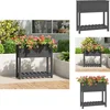 Image de vidaXL - Plantenbak - met - schap - 82,5x34,5x81 - cm - massief - grenenhout - grijs