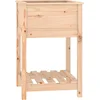 Image de vidaXL - Plantenbak - met - schap - 54x54x81 - cm - massief - grenenhout