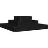 Image de vidaXL - Plantenbak - 80x80x27 - cm - massief - grenenhout - zwart
