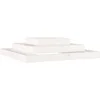 Image de vidaXL - Plantenbak - 110x110x27 - cm - massief - grenenhout - wit
