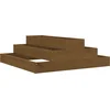 Image de vidaXL - Plantenbak - 80x80x27 - cm - massief - grenenhout - honingbruin