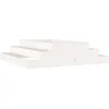Image de vidaXL - Plantenbak - 110x110x27 - cm - massief - grenenhout - wit