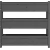 Image de vidaXL - Plantenbak - 112x25x104,5 - cm - massief - grenenhout - grijs